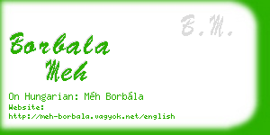 borbala meh business card