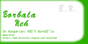 borbala meh business card